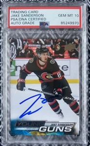 2022-23 Upper Deck Jake Sanderson Signed Young Guns Rookie Auto PSA 10 GEM MINT - Picture 1 of 1