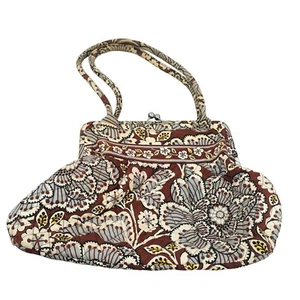 Vera Bradley SLATE BLOOMS Handbag EUC Retired Alice Kisslock - Picture 1 of 13
