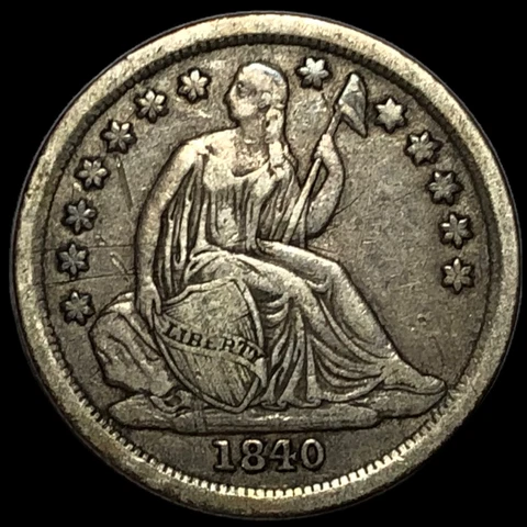 1840 ND Seated Liberty Dime #E8895 Cover