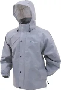 FROGG TOGGS Men's SMALL PRO ACTION Classic Waterproof Rain Jacket GREY GRAY - Picture 1 of 8