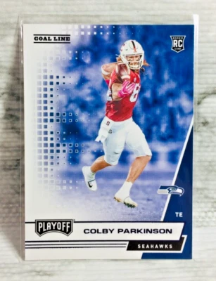 2020 PANINI PLAYOFF FOOTBALL #272 COLBY PARKINSON RC ROOKIE CARD (GOAL LINE) - Image 1 of 2