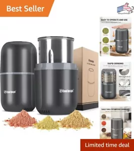 Electric Spice Grinder - Large Capacity, High Rotating Speed, Grey - Picture 1 of 8