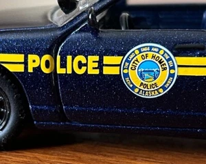 1998 Road Champs 1:43 Die-cast Ford Crown Victoria Homer Alaska Police Car - Picture 1 of 15