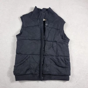 Witchery Womens Vest Jacket Size M Medium Black Sleeveless Button Up Zip Up - Picture 1 of 11