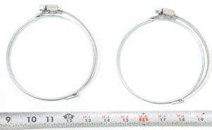 2 Stück 4" Zoll Schneckenantrieb Klemme für drahtverstärkten Schlauch Edelstahlband - Bild 1 von 1