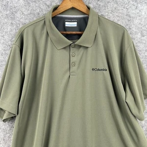 Columbia Polo Shirt Men 2XL Green Short Sleeve Omni Wick Outdoors Hiking - Imagen 1 de 15