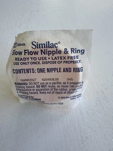 4 Similac Slow Flow Nipples & Rings Expires March 2027 - Picture 1 of 2
