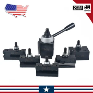 AXA Size 250-100 Set Piston Type Quick Change Tool Post Set for Lathe 6- 12" USA - Picture 1 of 12