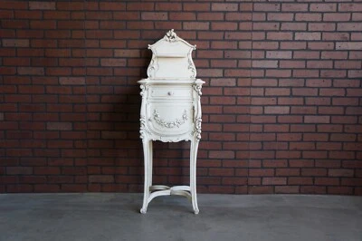 Antique French Rococo Marble Top Nightstand ~  Louis XV Bedside Table - Image 1 of 4