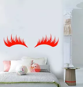 Vinyl Wall Decal False Eyelashes Decor For Girl Room Stickers (2831ig) - Picture 1 of 3