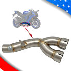 Dirt Bike Exhaust System Mid-Section For Yamaha R6 Parts Pipe Connected