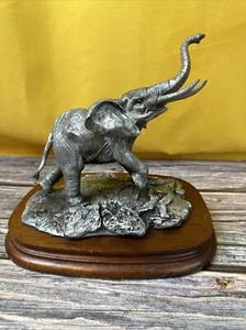 Vintage 1979 Chilmark Fine Pewter African Elephant by Don Polland - Picture 1 of 16