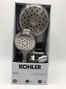 Kohler Adjustable 3-in-1 Multifunction Shower Head Combo - Brushed Nickel -PRONE - Imagen 1 de 8