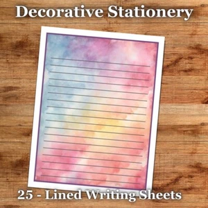 25 Blatt Brief Schreibpapier Tie Dyed Color Briefpapier - Nostalgie #038 - Bild 1 von 2
