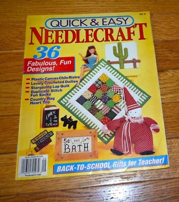 Vtg Quick & Easy Needlecraft Magazine No. 9 Quilt Crochet Plastic Canvas Pattern - Image 1 of 2