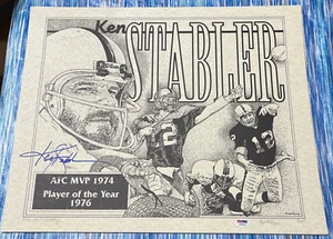 Ken Stabler Signed Blue 16x20 Oakland Raiders - PSA/Dna - Picture 1 of 4