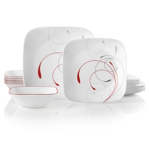 Corelle® Square Splendor 18 Piece Dinner Set | Services for 6 - Picture 1 of 3