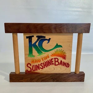 KC and The Sunshine Band Wood Sign Plaque 70's Rock Colorful Wooden Wall Art 10" - Picture 1 of 8