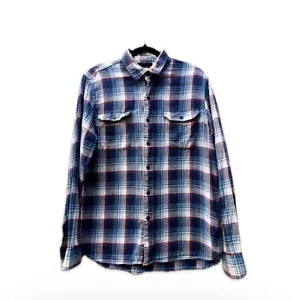 Levi’s Plaid Blue Flannelette Shirt, Men’s Size Medium - Picture 1 of 13