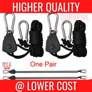 1 - 55 Pairs,1/8" 8 Feet Ratchet Nylon Rope Hanger Hook Lights, Reflector etc. - Picture 1 of 10