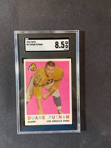 Read description--1959 Topps Football #67 Duane Putnam graded 8.5