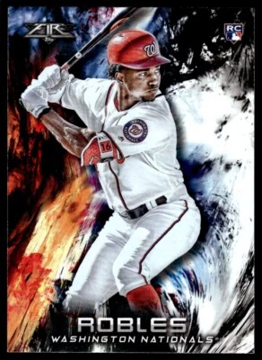 2018 Topps Fire Victor Robles Rookie Washington Nationals #25 R118 - Image 1 of 2