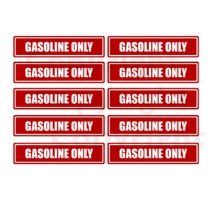 SOLO GASOLINA Etiqueta adhesiva de advertencia Etiquetas de calcomanías de paquete múltiple: artículos que funcionan con gasolina - Imagen 1 de 1