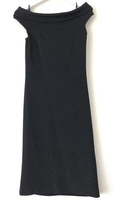 Ted Baker новый черный женщин 4, 10 США, с плеча блестящий свитер платье $279 - Изображение 1 из 4