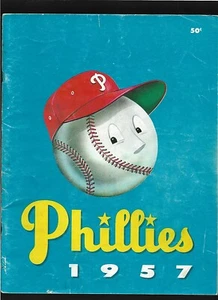 1957 PHILADELPHIA PHILLIES 2° EDIZIONE ANNUARIO OTTIMO DALLAS GREEN 1° FOTO - Foto 1 di 4