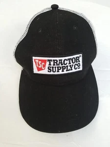 Black & White Tractor Supply Snapback Cap Hat - Picture 1 of 4