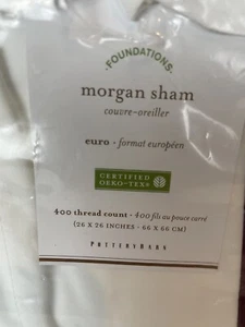 NWT Pottery Barn Foundations Morgan Euro Sham Madera - Picture 1 of 6