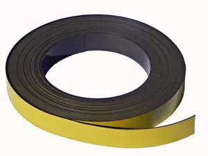 1M x 50mm x 0.6mm Magnetic Tape YELLOW PVC | Office Craft Fridge Label Warehouse - Picture 1 of 3