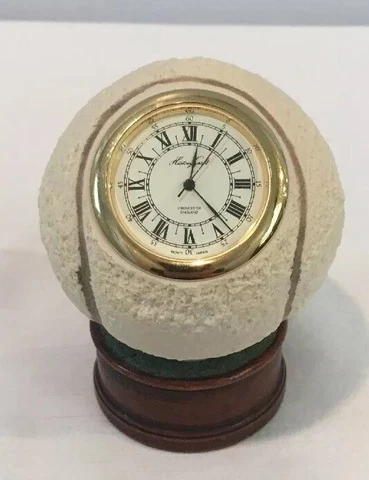 VTG Tennis Ball Clock By History Craft Made In Cirencester England New Battery Cover