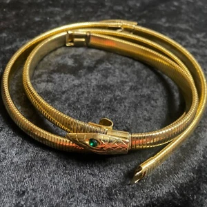 Vintage Accessocraft Gold Tone Stretch Snake Belt/Necklace/ Wrist Bracelet 35” - Picture 1 of 8