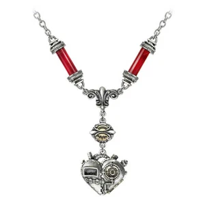 Corvus Machina Pendant Peltro Alchimia Gotico - Foto 1 di 2