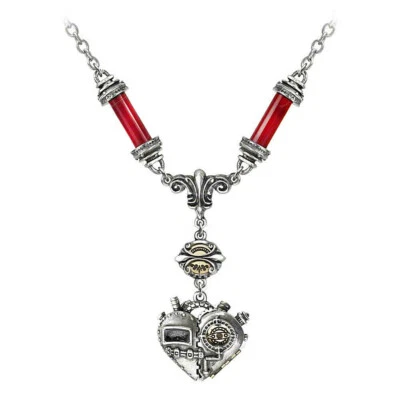 Corvus Machina Pendant Peltro Alchimia Gotico - Immagine 1 di 2