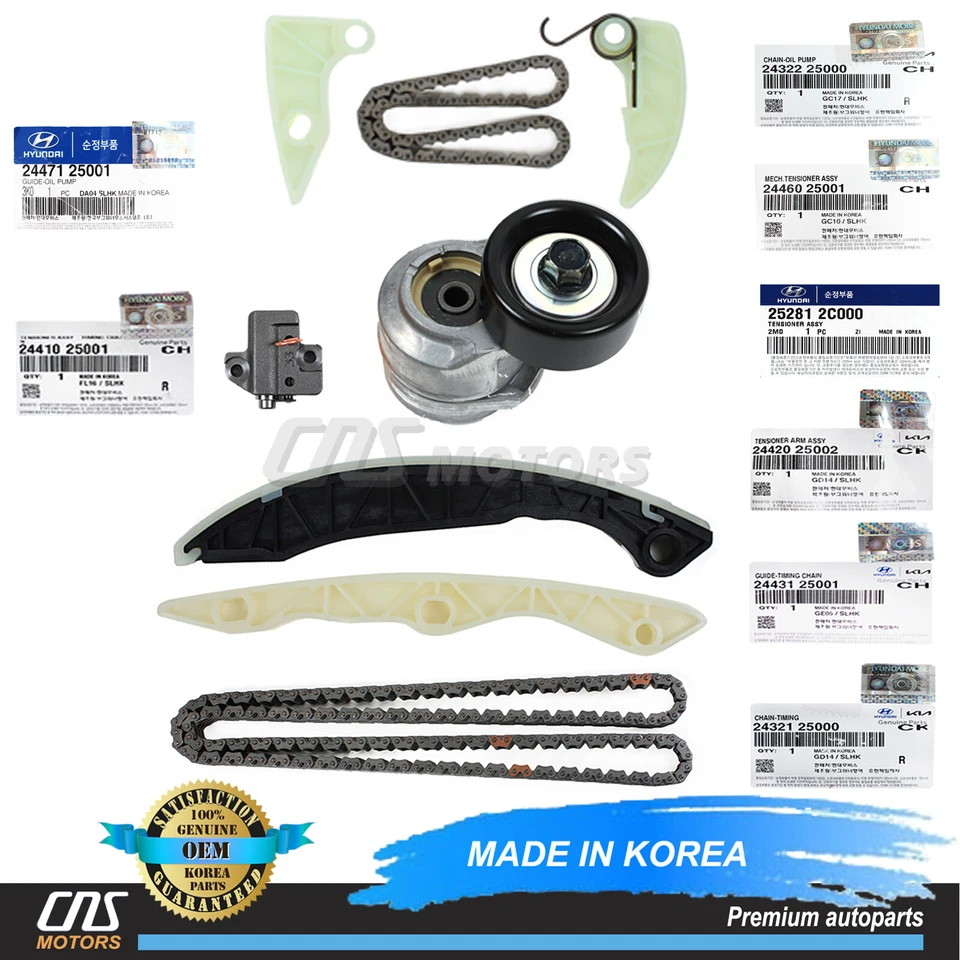 GENUINE Timing Chain Kit & Belt Tensioner for 10-13 Hyundai Genesis Coupe 2.0L Foto 1 de 4