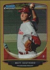 2013 (PHILLIES) Bowman Chrome Mini Gold Refractors #261 Matt Southard /50