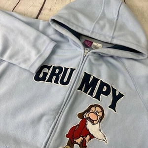 Disney Grumpy Hoodie Full Zip Sweatshirt Kapuzenpullover Damen XL Blau Langarm - Bild 1 von 10
