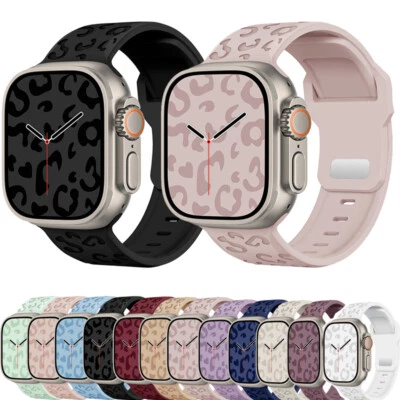 1/2Pack Sport Silicone Watch Band Strap For Apple Watch Series 10/9/8/7/6/5/4/SE - Image 1 of 4