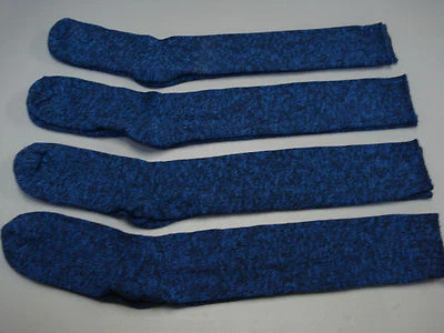 NWOT Women's Knee High Socks One Size  4 Pair Royal/Black Mingle Nice #157A - Image 1 of 2