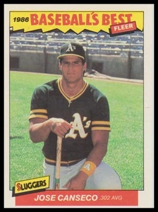 1986 Fleer Baseball's Best Sluggers vs. Pitchers #5 Jose Canseco - Picture 1 of 2