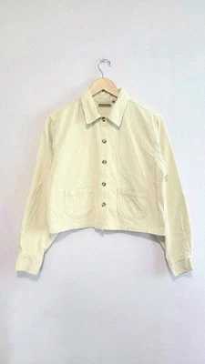 Винтажная женская куртка 90-х Great Northwest цвета слоновой кости вельвет на пуговицах M - Изображение 1 из 4