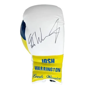 Guante de boxeo firmado por Josh Warrington Leeds guerrero autógrafo certificado de autenticidad - Imagen 1 de 1