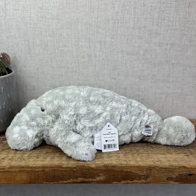 Jellycat Little Billow Manatee - New With Tags Detached Little Grey Spotty Rare - Image 1 of 4