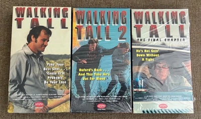 WALKING TALL Part 1 2 3 Final Chapter VHS lot Full Series Trilogy by Rhino Video - Image 1 of 4