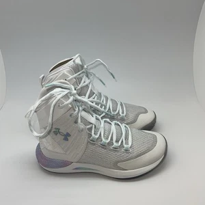 UA Sneakers Womens 7.5 HOVR Highlight Ace Volleyball Shoes White 3024042-100 - Picture 1 of 8
