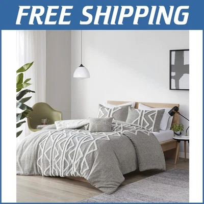 Juego de edredón de mediados de siglo 100 % algodón para todas las estaciones con almohada decorativa Foto 1 de 4