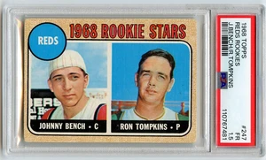 1968 Topps #247 Johnny Bench HOF RC PSA 1.5 Fair - CENTERED AND UNDER GRADED - Bild 1 von 3