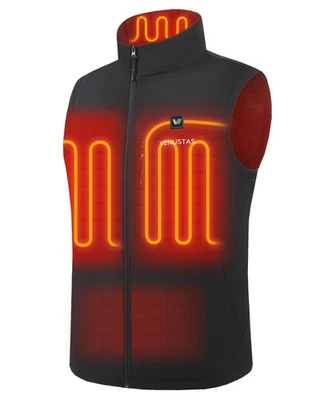 Men's Heated Softshell Vest with Battery, Water-Resistant Windproof Lightweig... - Image 1 of 4